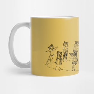 Safety Dance all bears in Gas Masks Mug